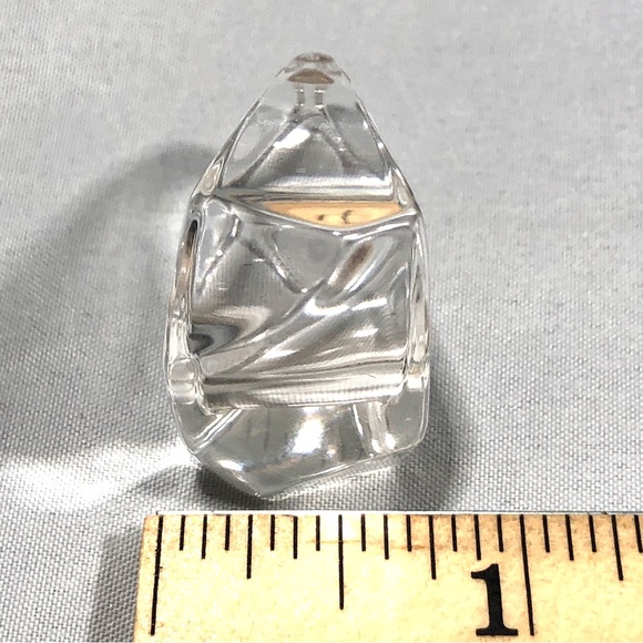 EARRINGS & RING SET - Earrings clear rock look w/ Silver-tone beads. Ring clear. - Picture 15 of 16